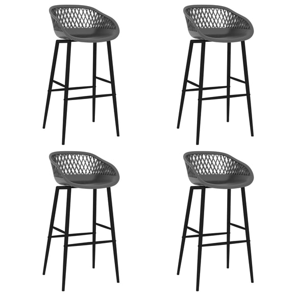 NNEVL Bar Chairs 4 pcs Grey