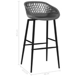 NNEVL Bar Chairs 4 pcs Grey