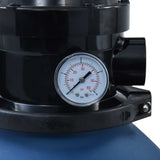 NNEVL Pool Sand Filter with 4 Position Valve Blue 300 mm