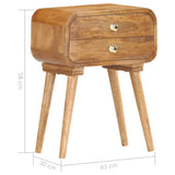 NNEVL Bedside Cabinet 43x30x58 cm Solid Mango Wood