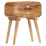 NNEVL Bedside Cabinet 43x30x58 cm Solid Mango Wood