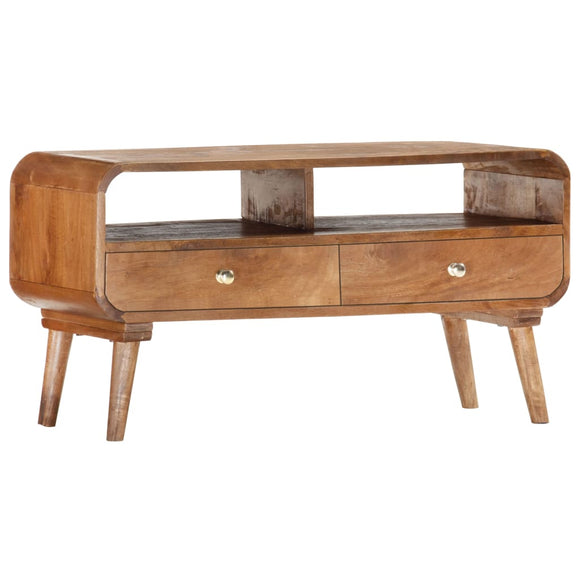 NNEVL TV Cabinet 90x35x47 cm Solid Mango Wood