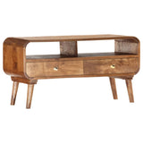 NNEVL TV Cabinet 90x35x47 cm Solid Mango Wood