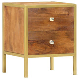 NNEVL Bedside Cabinet 40x35x50 cm Solid Mango Wood