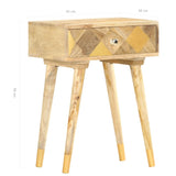 NNEVL Bedside Cabinet 43x30x58 cm Solid Mango Wood