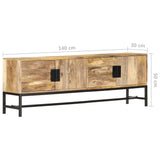 NNEVL TV Cabinet 140x30x50 cm Solid Mango Wood