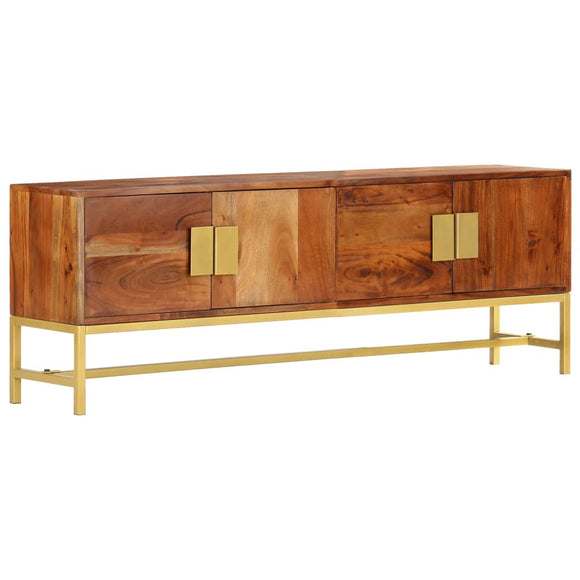 NNEVL TV Cabinet 140x30x50 cm Solid Acacia Wood