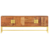 NNEVL TV Cabinet 140x30x50 cm Solid Acacia Wood