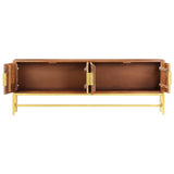 NNEVL TV Cabinet 140x30x50 cm Solid Acacia Wood