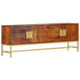 NNEVL TV Cabinet 140x30x50 cm Solid Acacia Wood