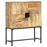 NNEVL Highboard 80x30x100 cm Solid Mango Wood