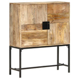 NNEVL Highboard 80x30x100 cm Solid Mango Wood