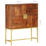 NNEVL Highboard 80x30x100 cm Solid Acacia Wood