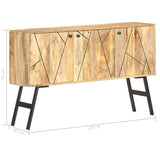 NNEVL Sideboard 118x30x75 cm Solid Mango Wood