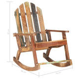 NNEVL Garden Rocking Chair Solid Reclaimed Wood
