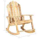 NNEVL Garden Rocking Chair Solid Mango Wood