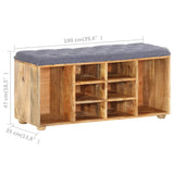 NNEVL Hall Bench 100x35x47 cm Solid Mango Wood