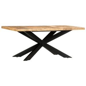 NNEVL Dining Table 180x90x76 cm Solid Rough Mango Wood