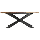 NNEVL Dining Table 180x90x76 cm Solid Reclaimed Wood