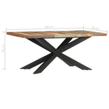 NNEVL Dining Table 180x90x76 cm Solid Reclaimed Wood