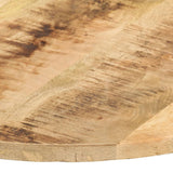 NNEVL Table Top Solid Mango Wood Round 15-16 mm 50 cm