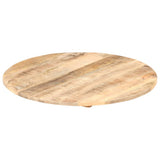 NNEVL Table Top Solid Mango Wood Round 15-16 mm 50 cm