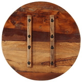 NNEVL Round Table Top 60 cm 25-27 mm Solid Reclaimed Wood