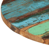 NNEVL Round Table Top 60 cm 25-27 mm Solid Reclaimed Wood