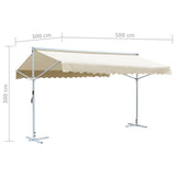 NNEVL Free Standing Awning 500x300 cm Cream