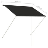 NNEVL Retractable Awning 100x150 cm Anthracite