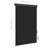 NNEVL Outdoor Roller Blind 120x250 cm Anthracite