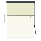 NNEVL Outdoor Roller Blind 120x250 cm Cream