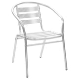 NNEVL Stackable Outdoor Chairs 4 pcs Aluminium