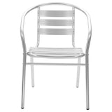 NNEVL Stackable Outdoor Chairs 4 pcs Aluminium