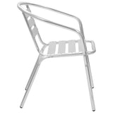 NNEVL Stackable Outdoor Chairs 4 pcs Aluminium