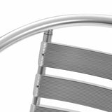 NNEVL Stackable Outdoor Chairs 4 pcs Aluminium