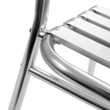 NNEVL Stackable Outdoor Chairs 4 pcs Aluminium