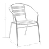 NNEVL Stackable Outdoor Chairs 4 pcs Aluminium