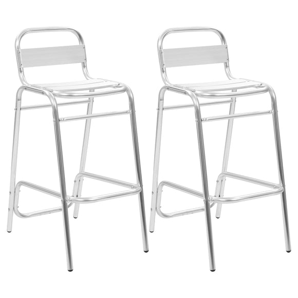 NNEVL Stackable Bar Chairs 2 pcs Aluminium