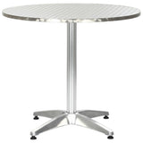 NNEVL Garden Table Silver 80x70 cm Aluminium