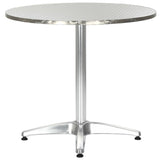 NNEVL Garden Table Silver 80x70 cm Aluminium