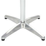 NNEVL Garden Table Silver 80x70 cm Aluminium