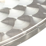 NNEVL Garden Table Silver 80x70 cm Aluminium