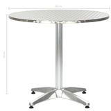 NNEVL Garden Table Silver 80x70 cm Aluminium