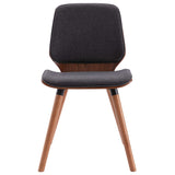 NNEVL Dining Chairs 2 pcs Grey Fabric