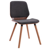 NNEVL Dining Chairs 2 pcs Grey Fabric