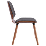 NNEVL Dining Chairs 2 pcs Grey Fabric