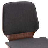NNEVL Dining Chairs 2 pcs Grey Fabric