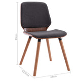 NNEVL Dining Chairs 2 pcs Grey Fabric