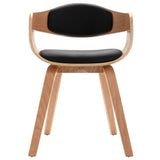 NNEVL Dining Chairs 2 pcs Bent Wood and Faux Leather